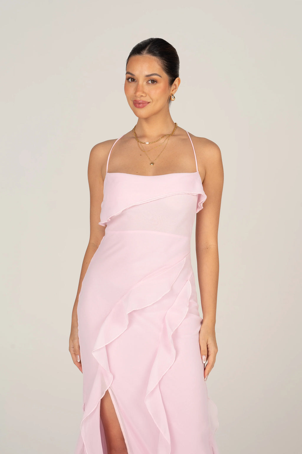 Charlene Criss Cross Back Maxi Dress
