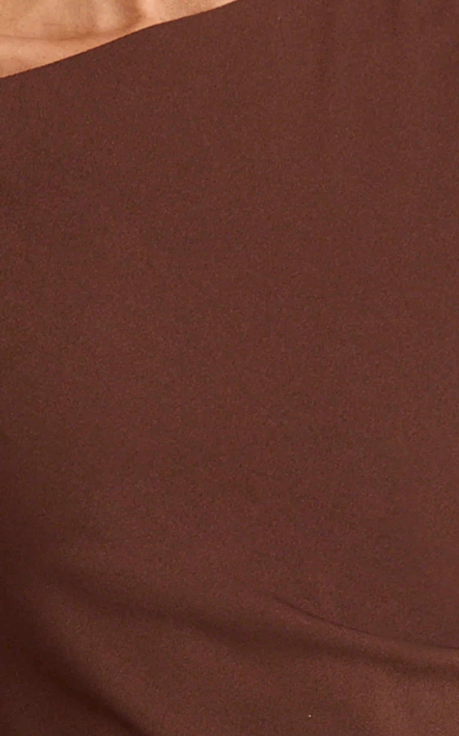 Vilma Mini Dress - One Shoulder Bodycon Dress In Chocolate
