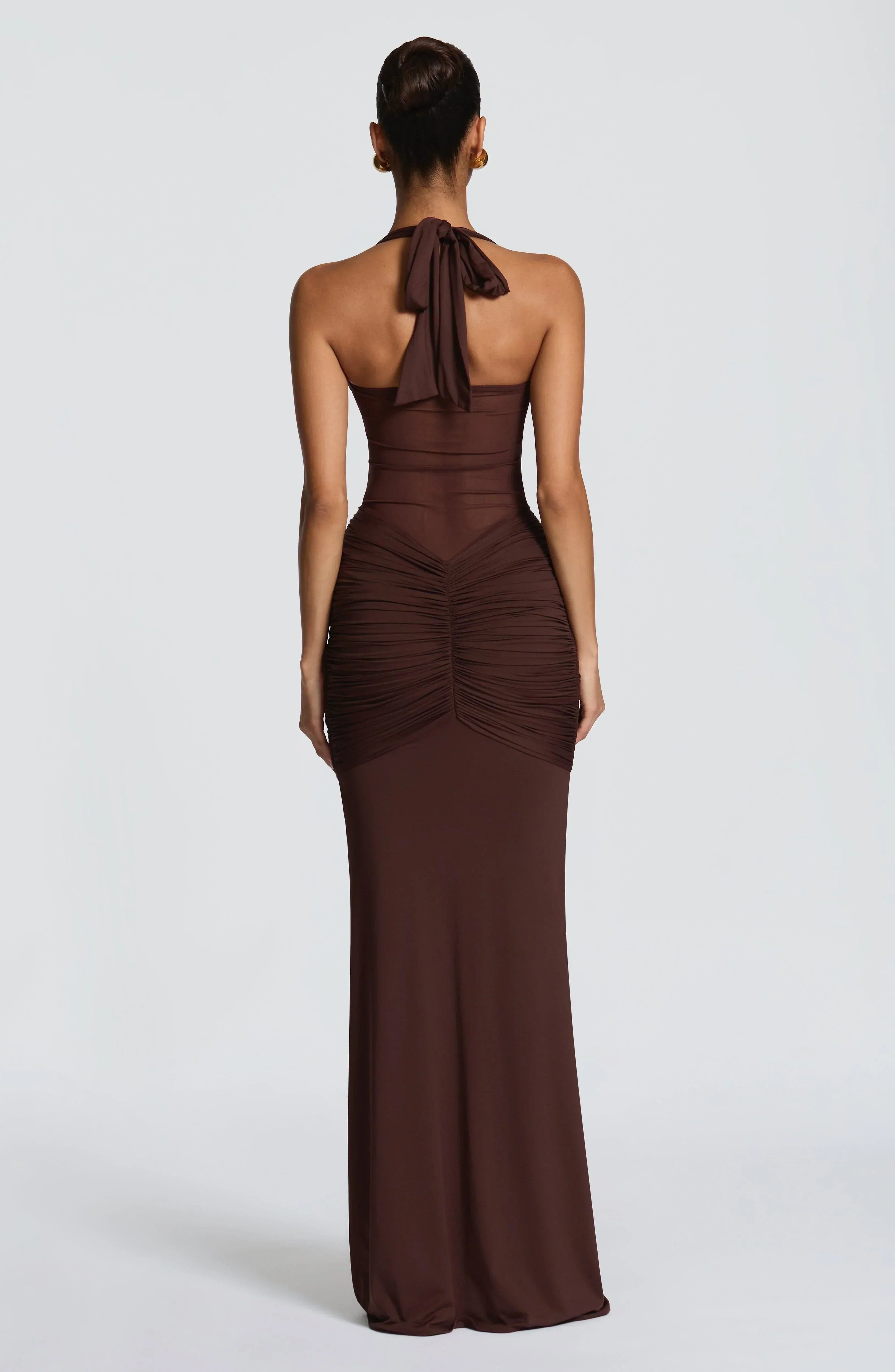 Vixen Maxi Dress - Plum Brown
