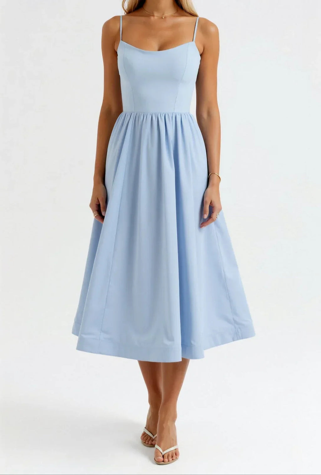 Wedding Guest Dress, Elegant Corset Midi Dress For Women - White, Light Blue, Pink, Purple
