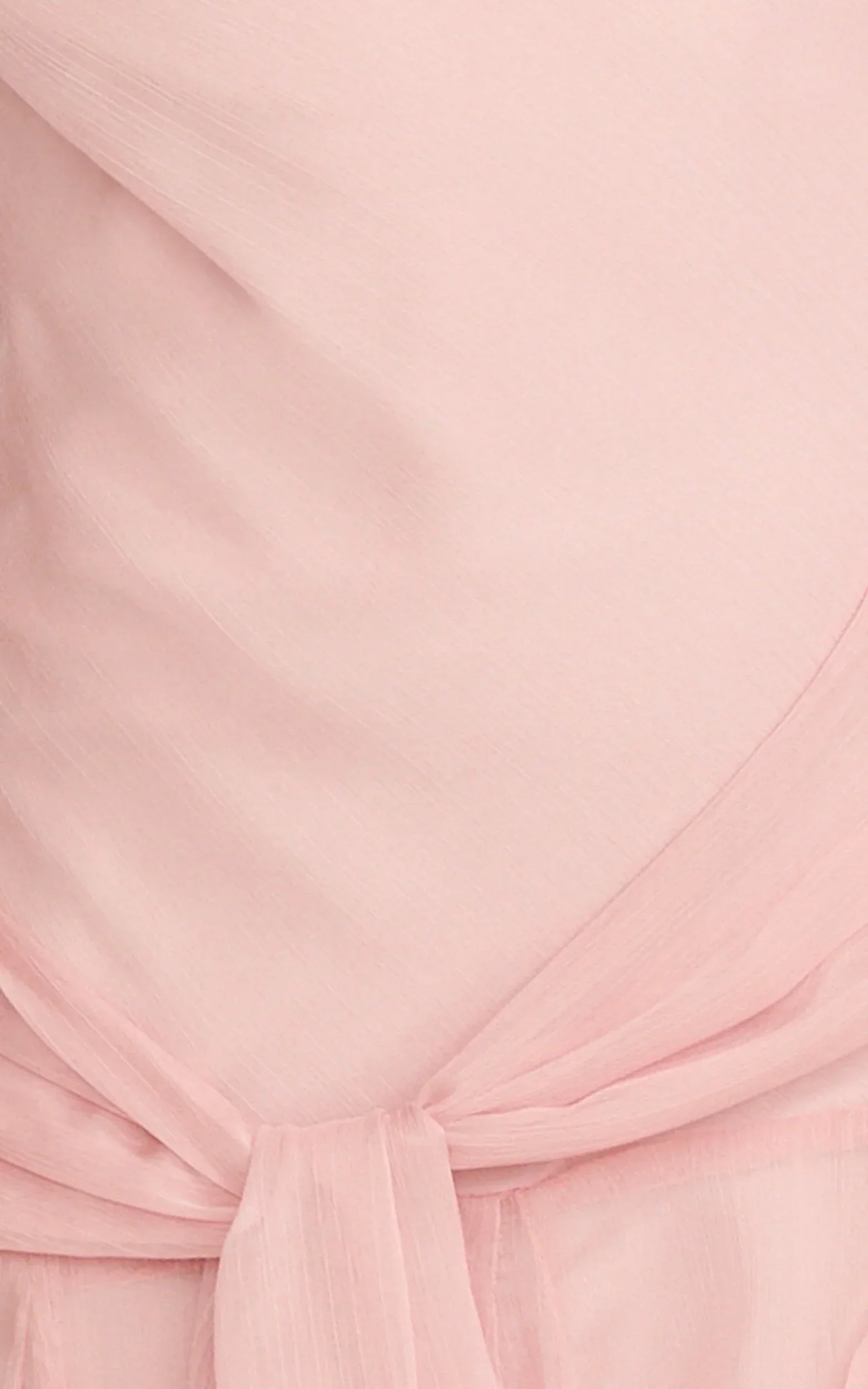 Idris Maxi Dress - Cowl Neck Draped Sash Godet Dress In Soft Pink
