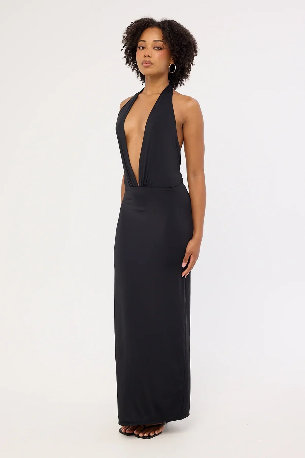 Neovision Strata Open Back Maxi Dress Black