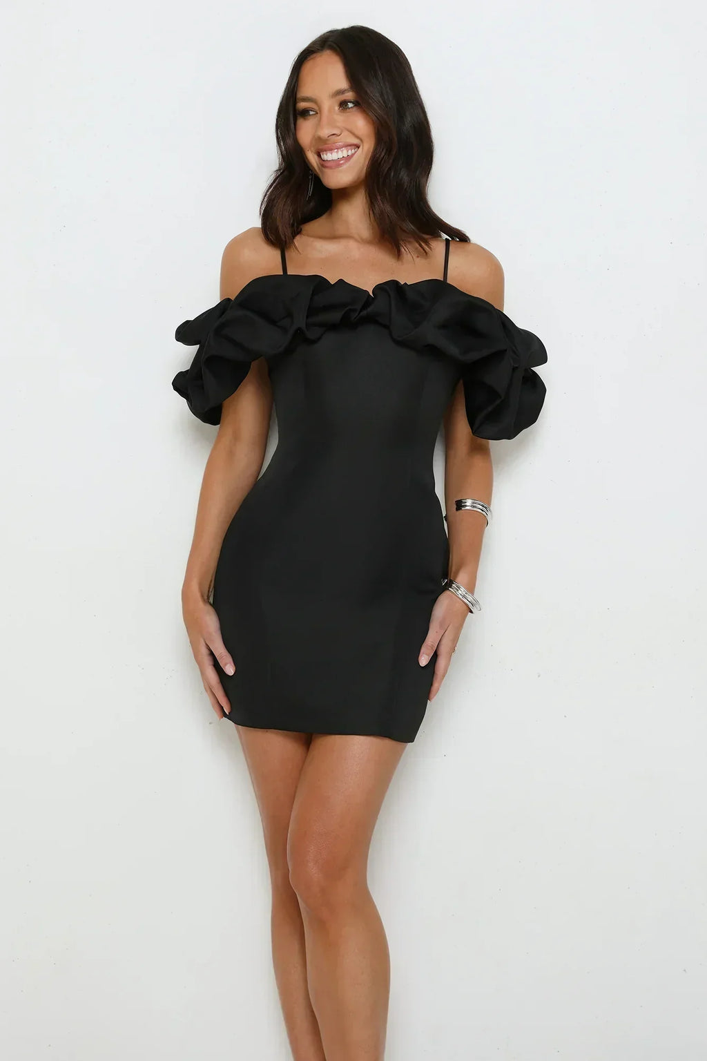 Love On Lock Off Shoulder Mini Dress