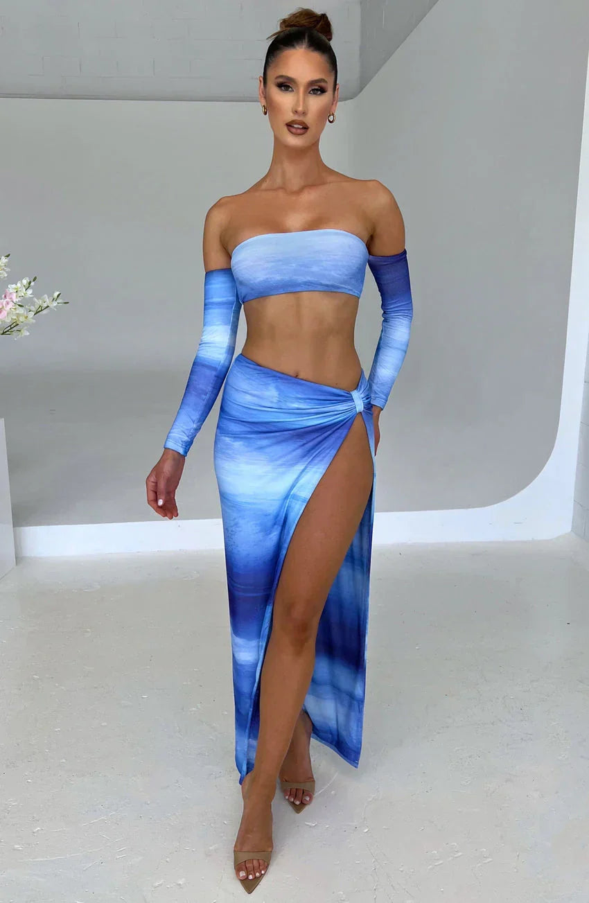 Brynn Top - Blue Haze Print