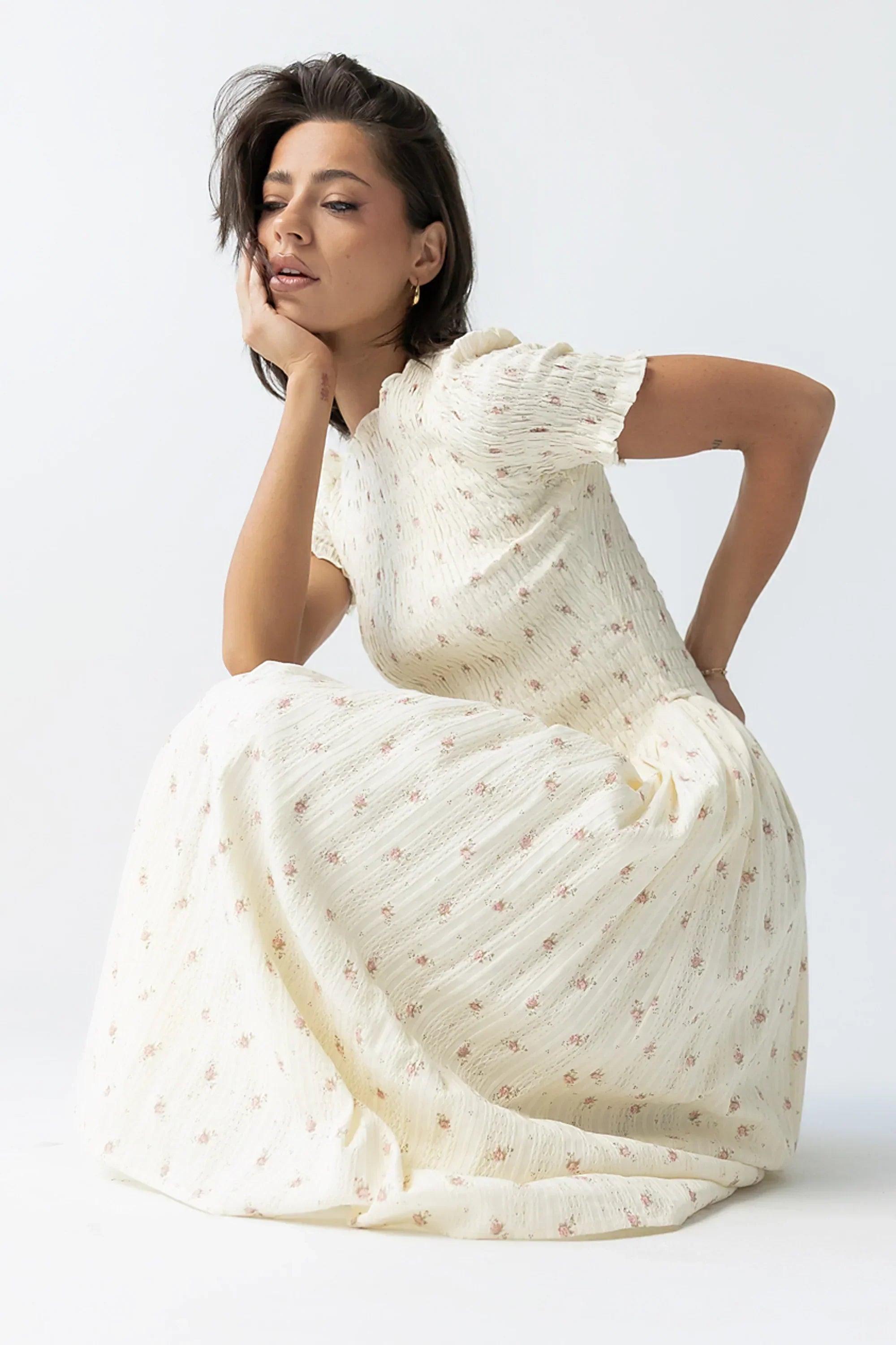 Jenny Smocked Midi Dress