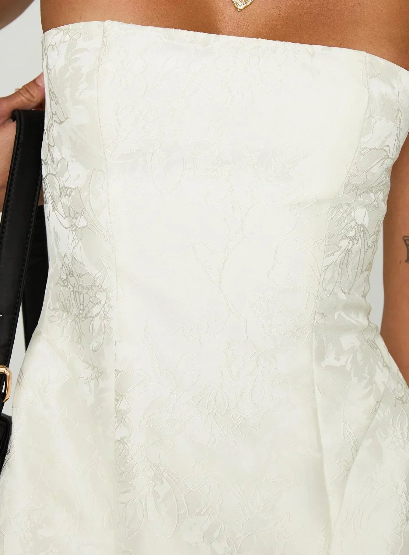 Heaven Sent Strapless Mini Dress White