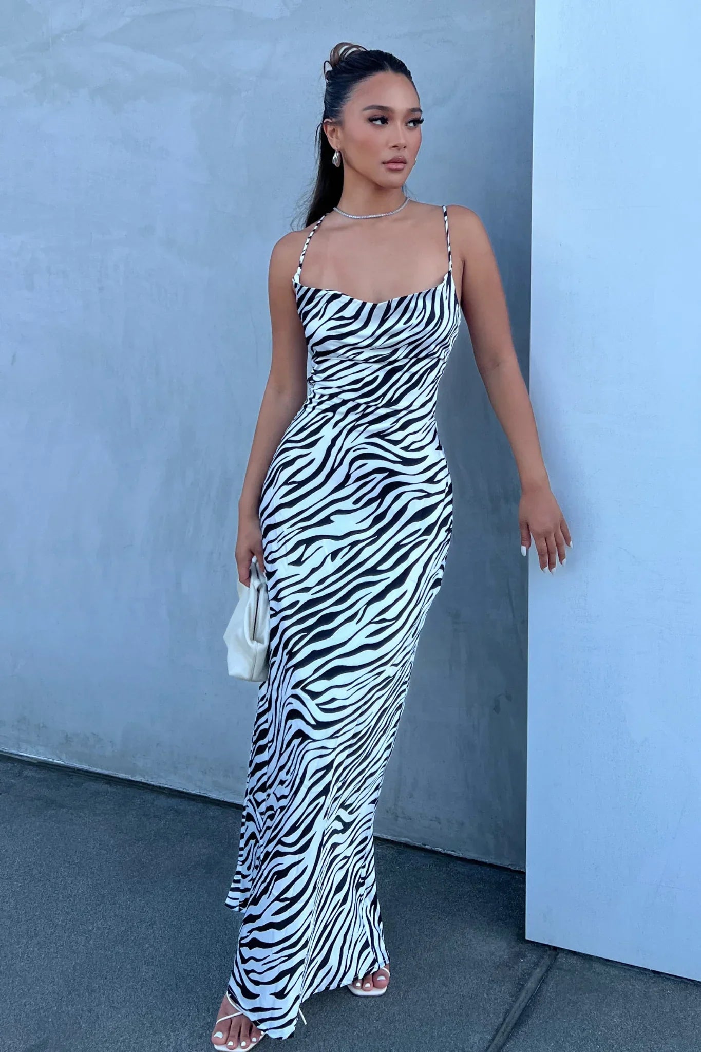 Sierra Maxi Dress - Zebra Print
