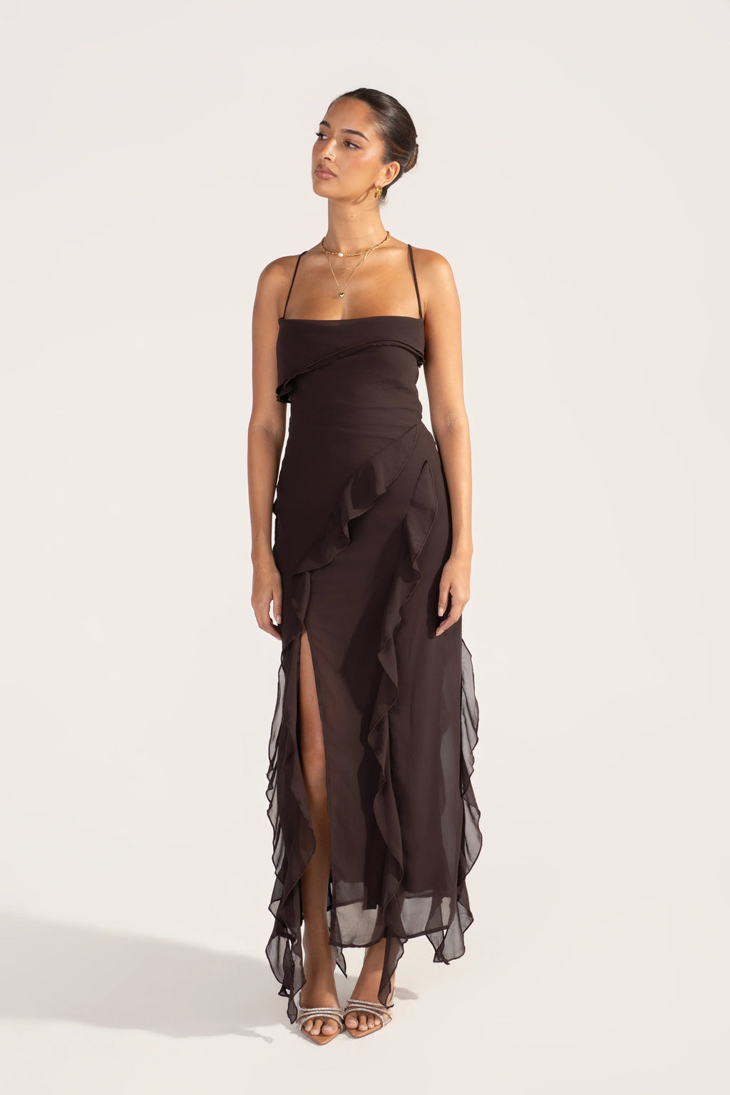 Charlene Criss Cross Back Maxi Dress