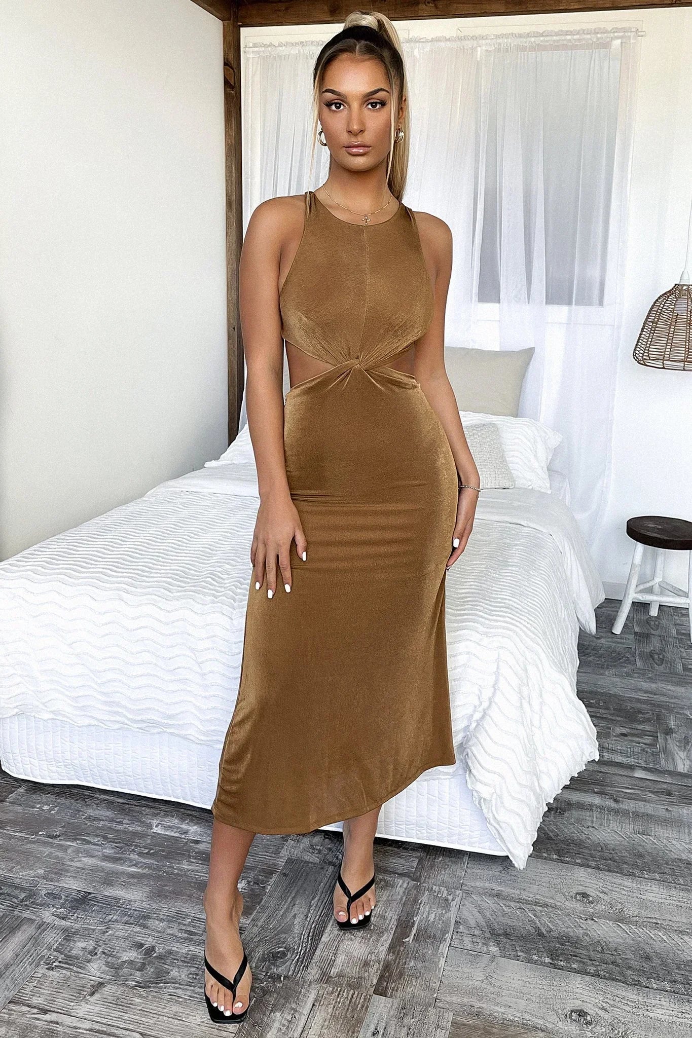 Melodie Maxi Dress - Brown