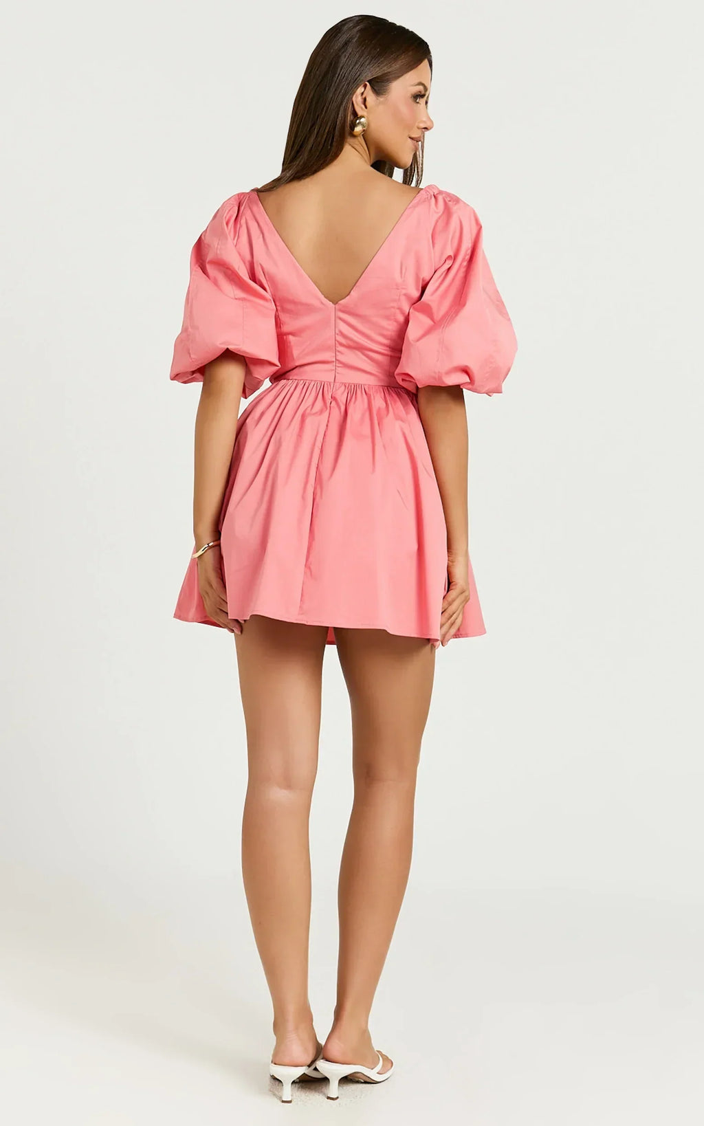 Amalie The Label - Ray Long Sleeve Corset Panel Mini Dress - In Berry
