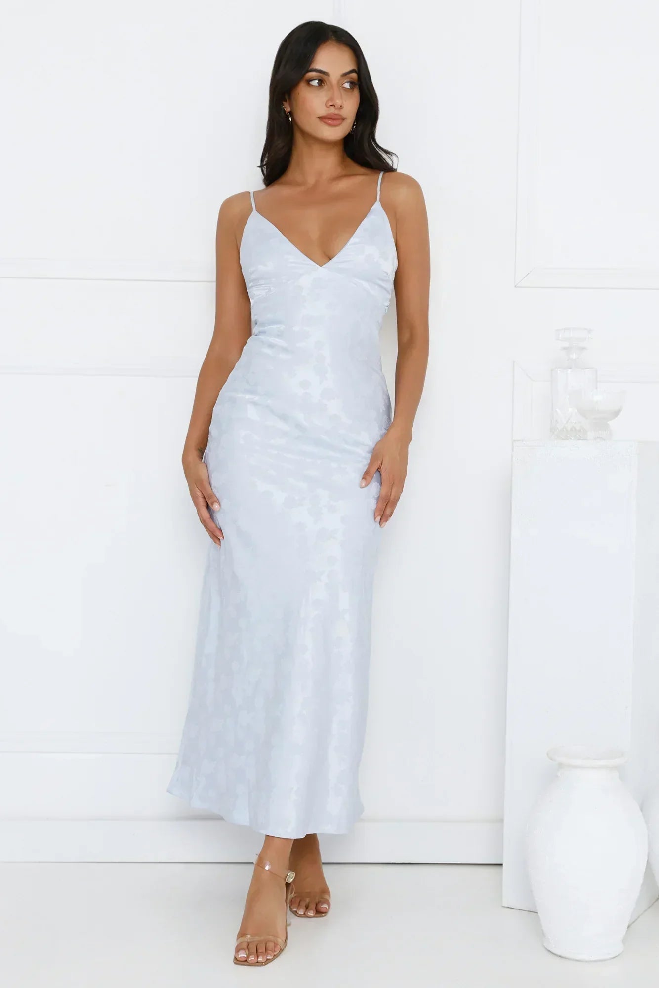 Floral Kiss Satin Maxi Dress