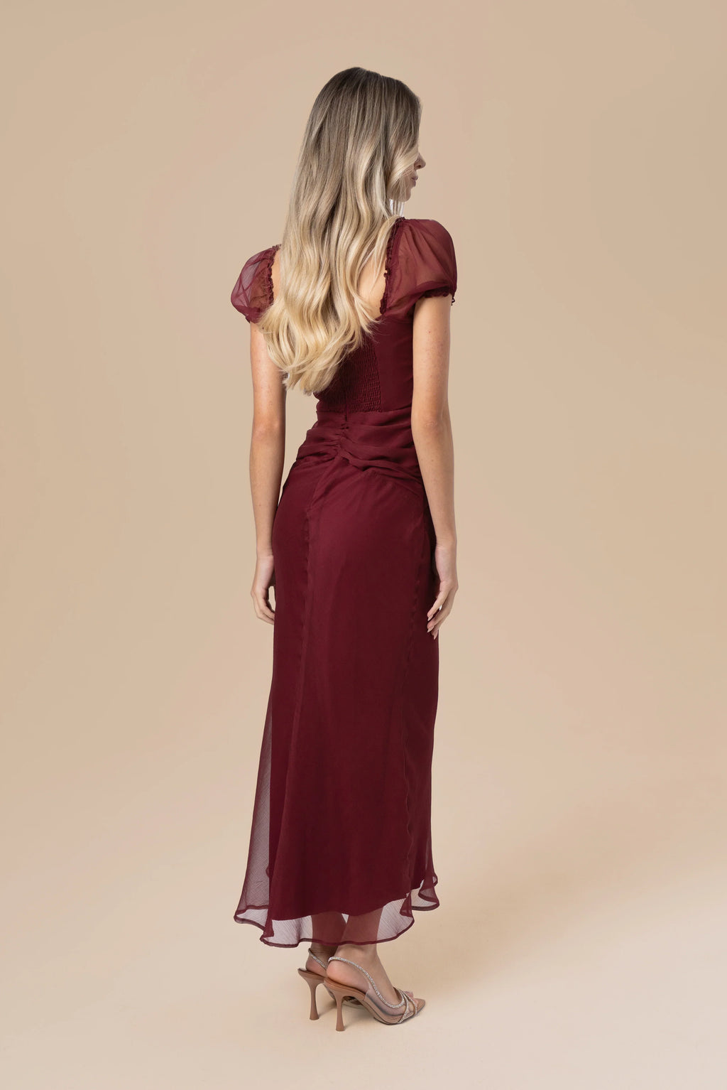 Simone Puff Sleeve Midi Dress