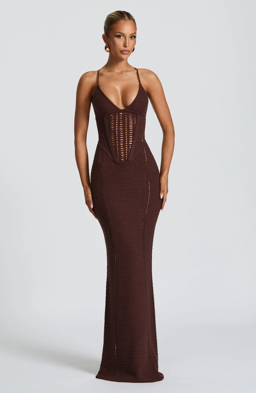 Xanthe Maxi Dress - Plum Brown