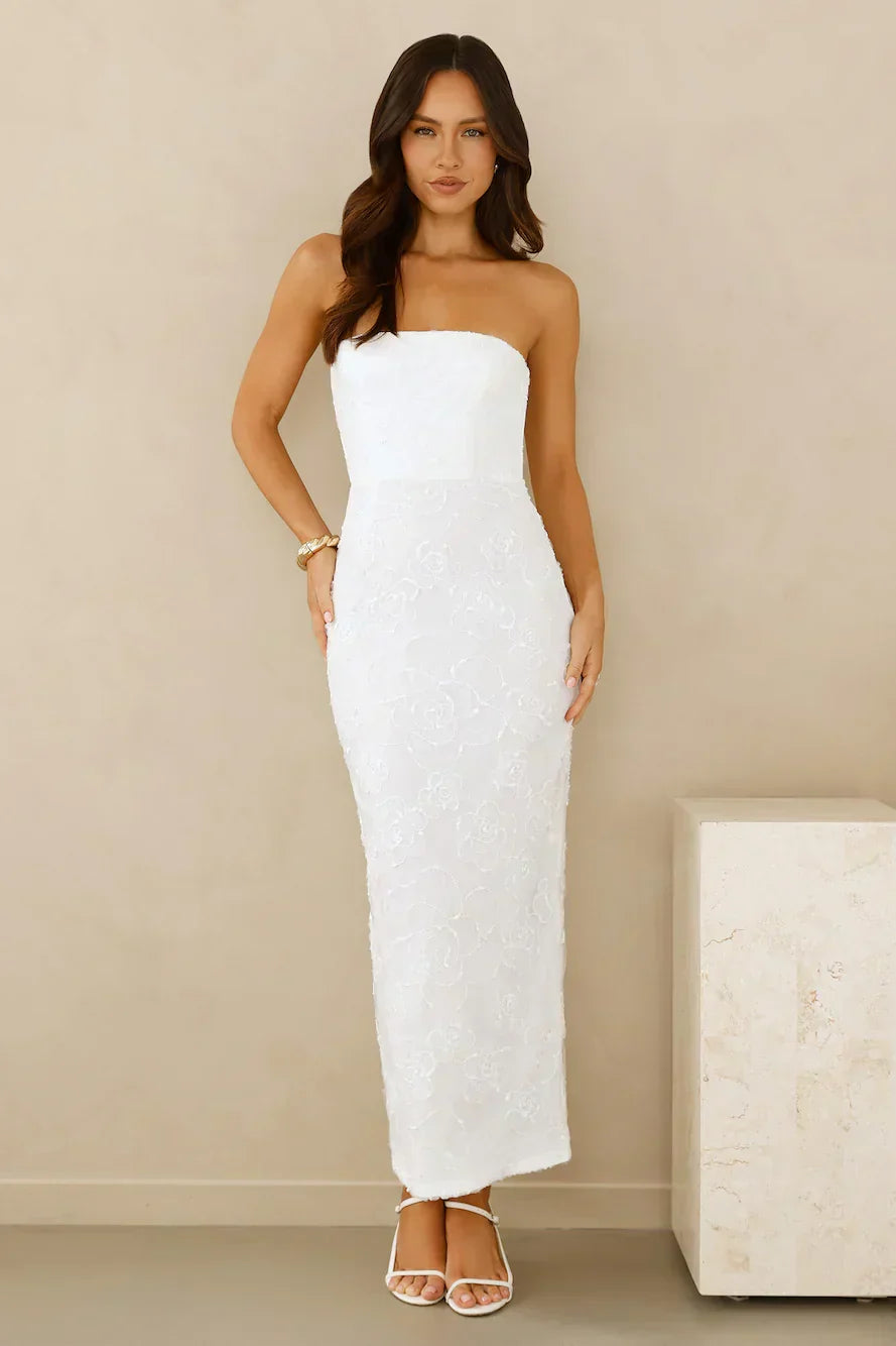 Crowned In Confidence Strapless Maxi Dress
