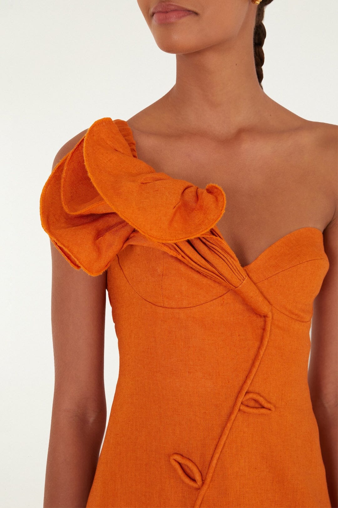 Orange Flower Mini Dress