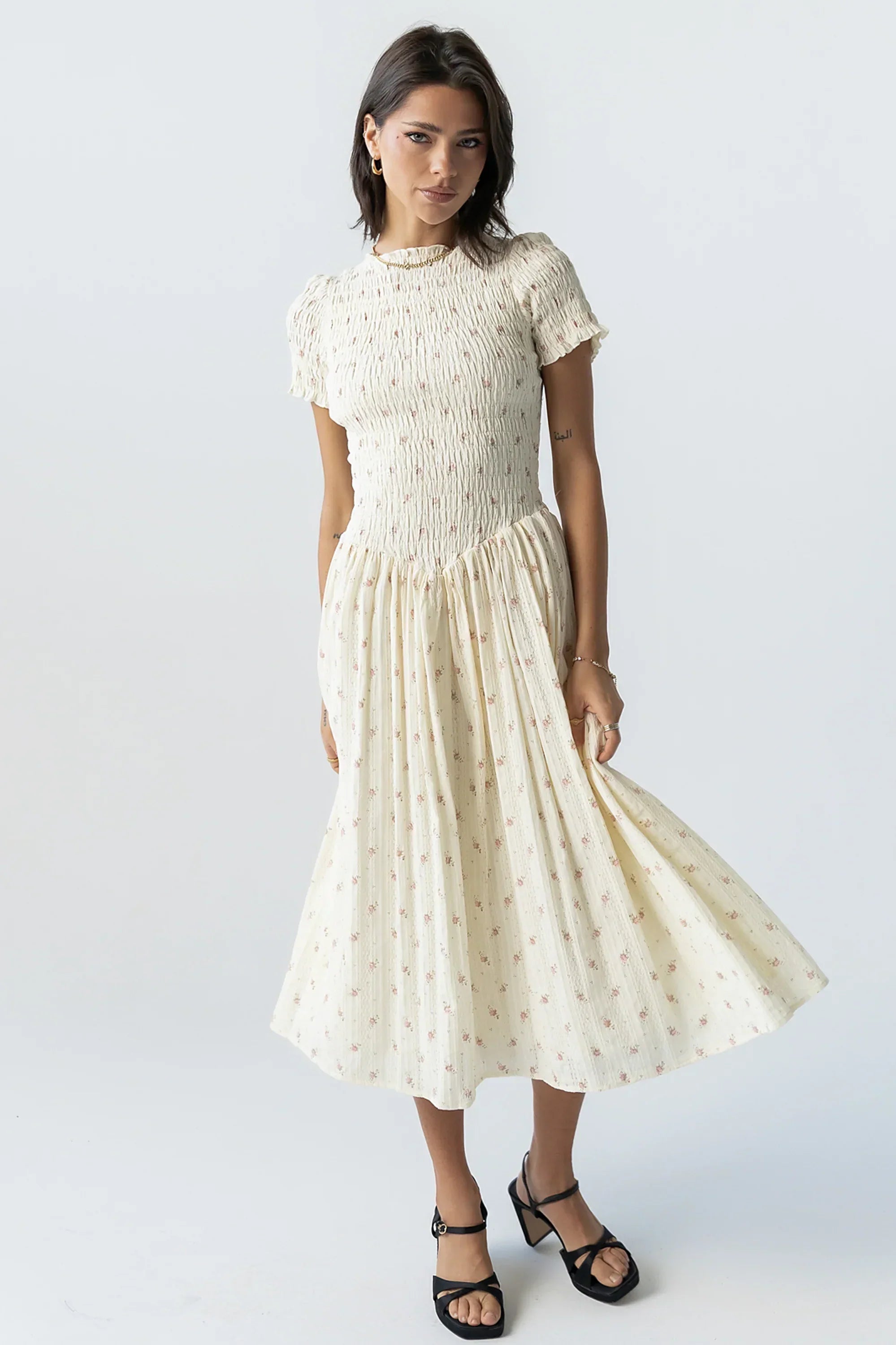 Jenny Smocked Midi Dress