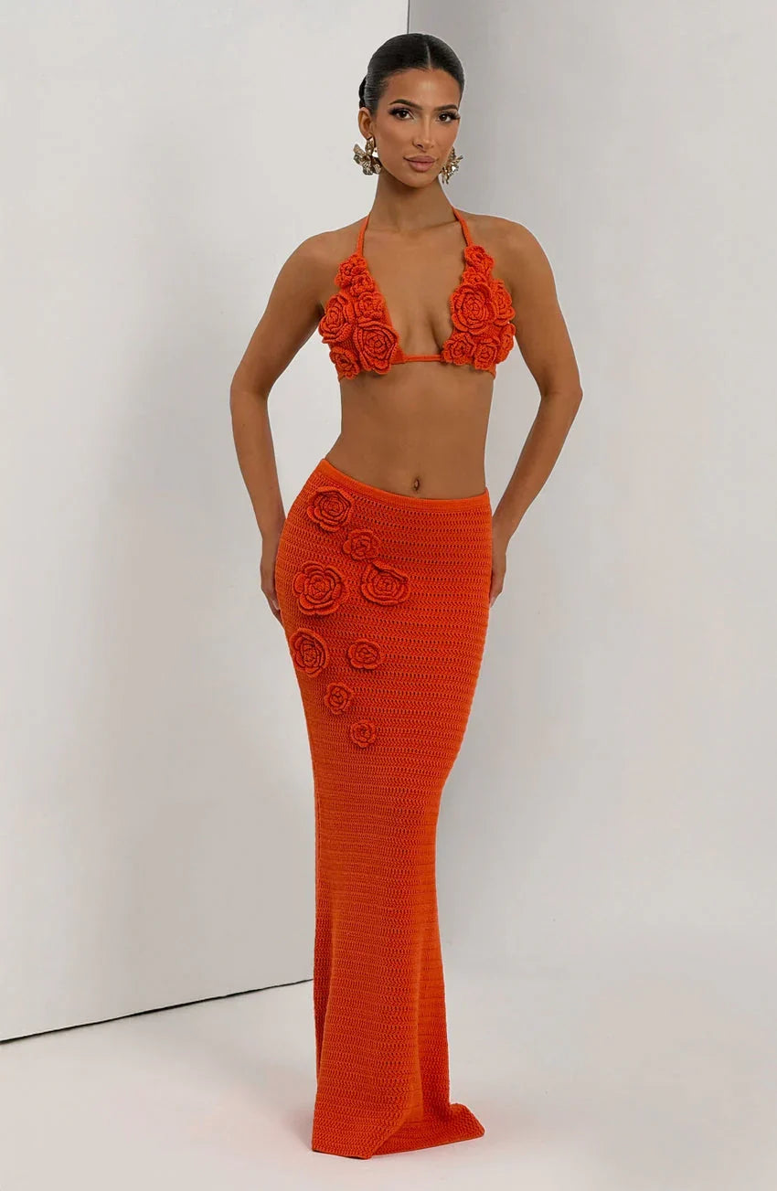 Nerida Maxi Skirt - Orange