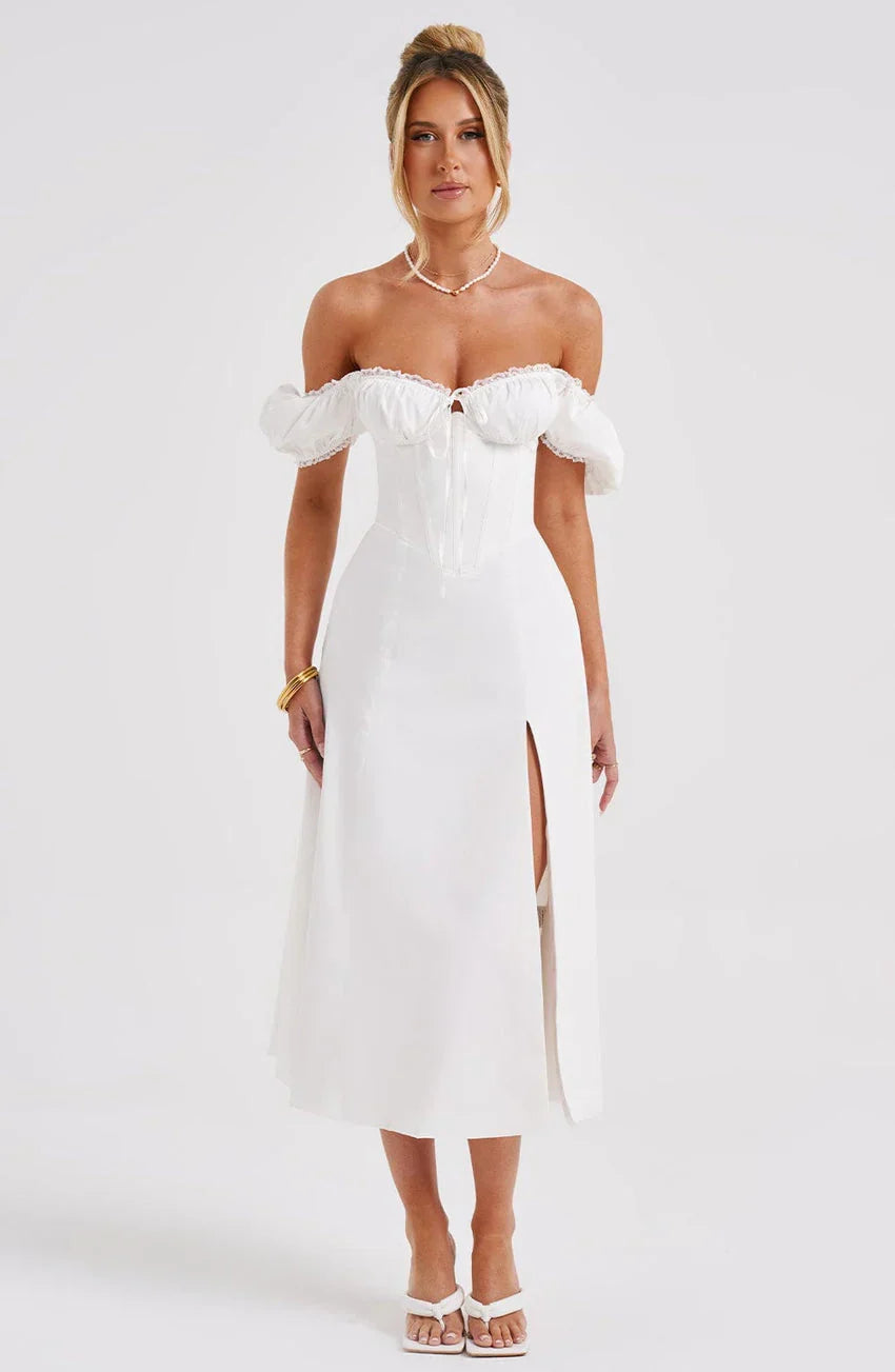 Courtney Midi Dress - Ivory
