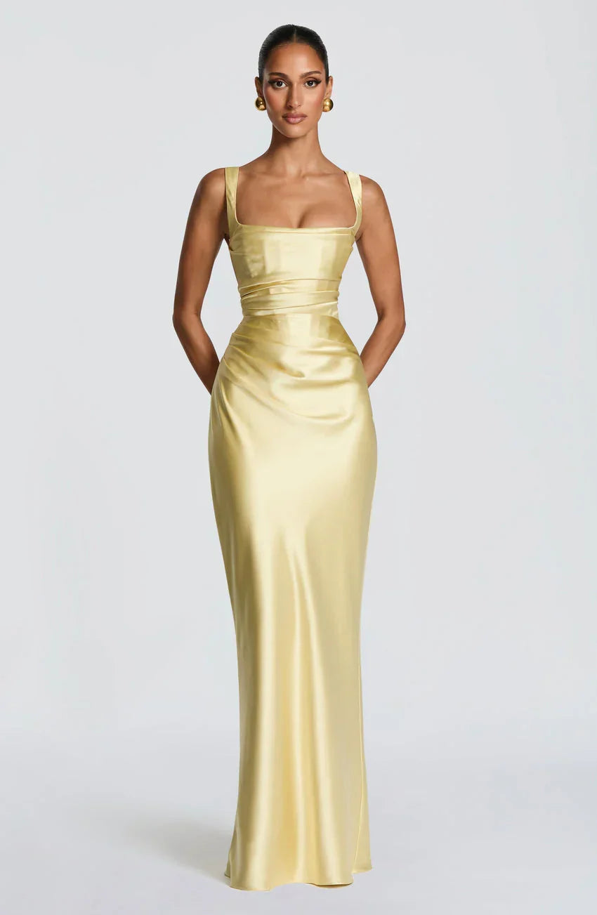 Calanthe Maxi Dress - Lemon