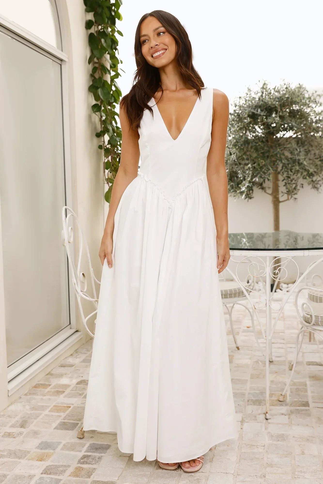 Love In The Maldives Maxi Dress White