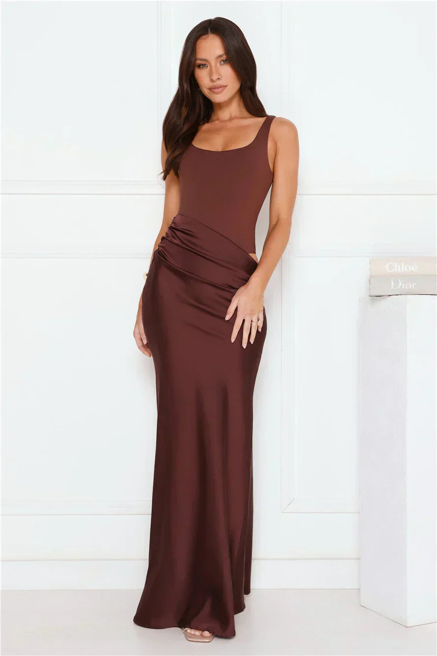 Effortlessly Yours Satin Maxi Dress