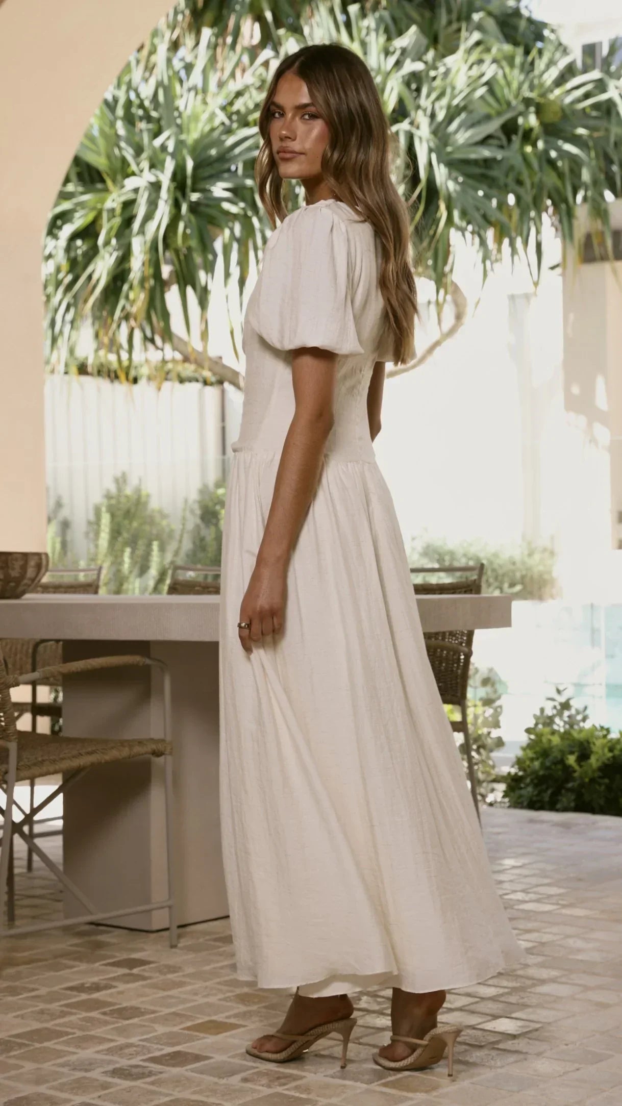 Merilia Maxi Dress - Cream