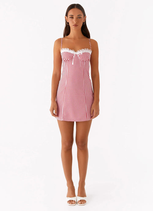 Bellissima Bustier Mini Dress - Red