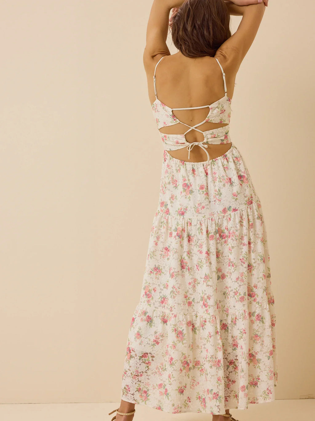 Edeline Floral Lace Maxi Dress