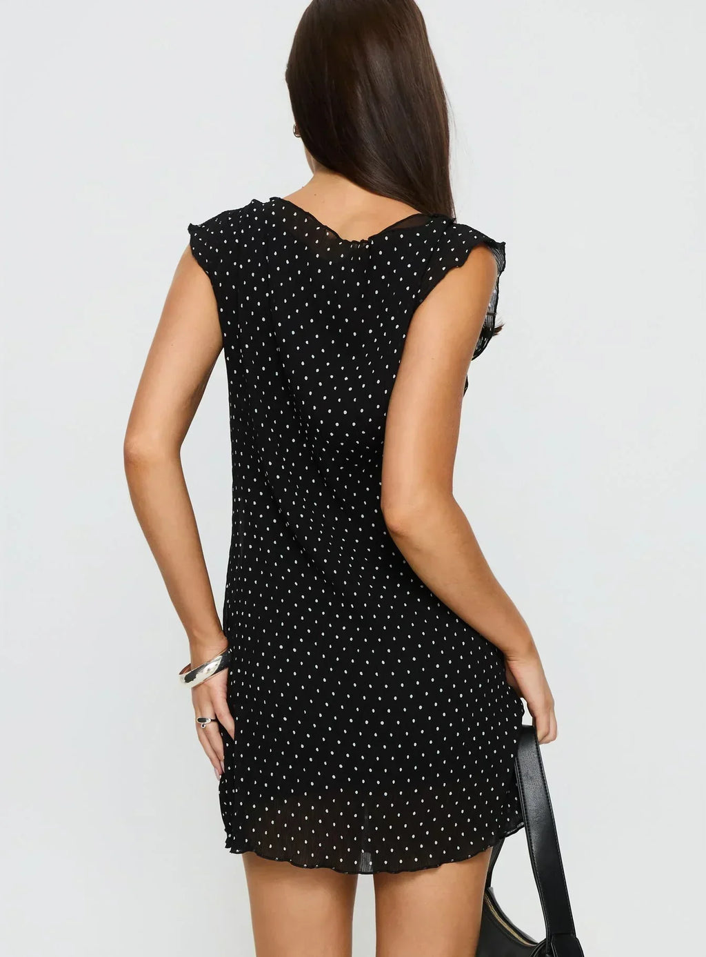 Mariner Mini Dress Noir Polka