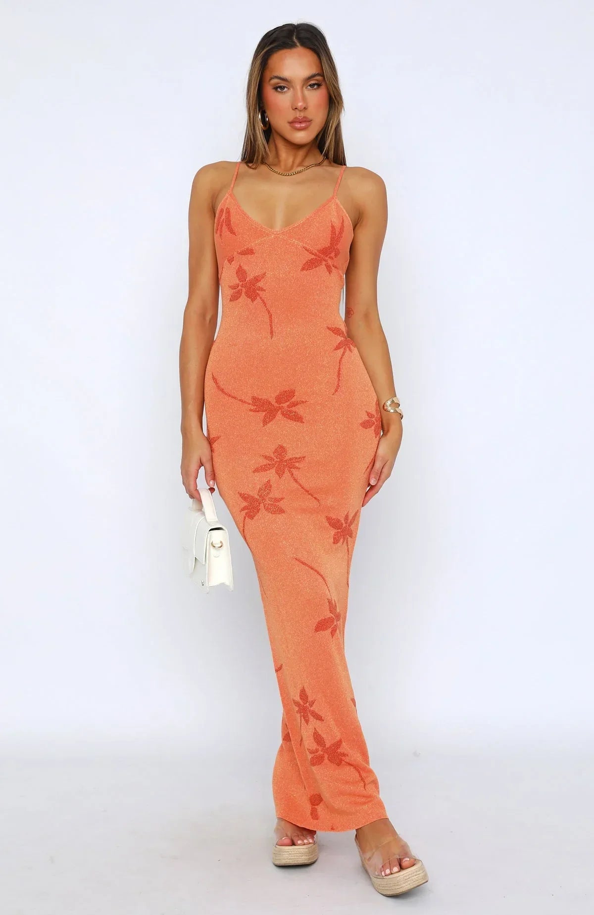 Sunset Glow Knit Maxi Dress