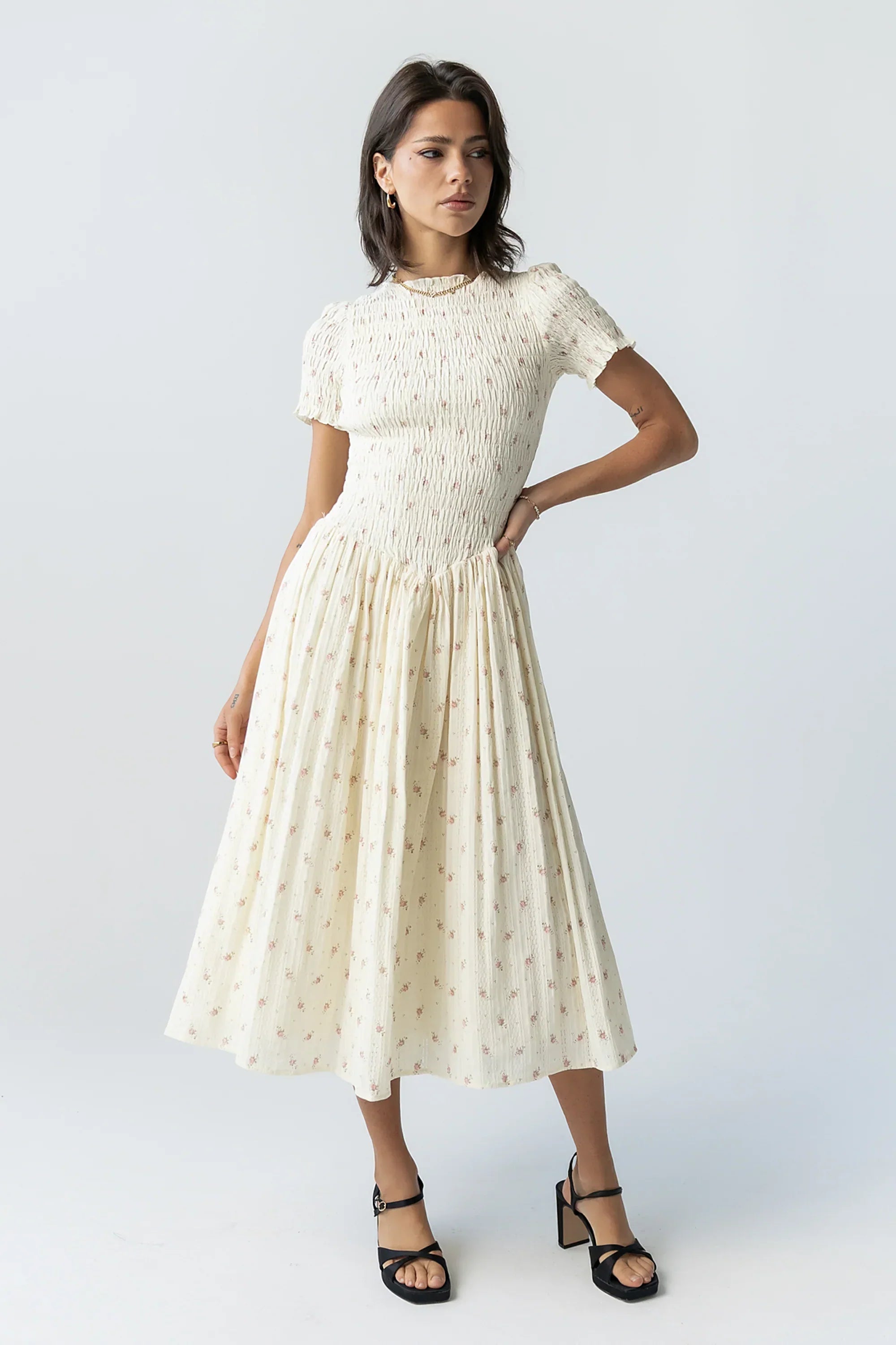 Jenny Smocked Midi Dress