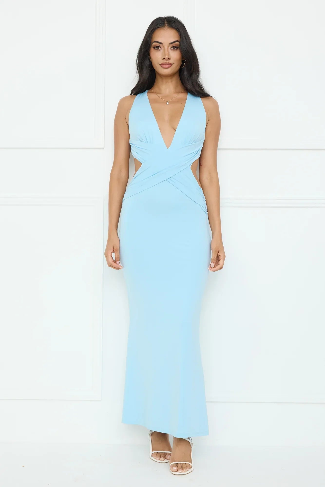 Electric Kiss Maxi Dress Blue