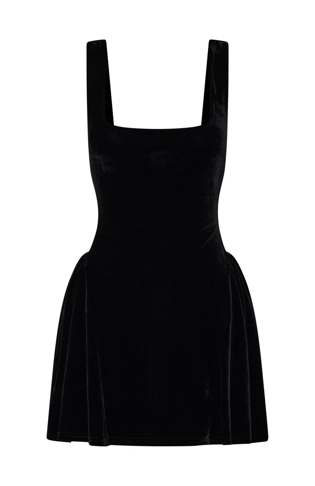 Midnight In Paris Velvet Mini Dress Black