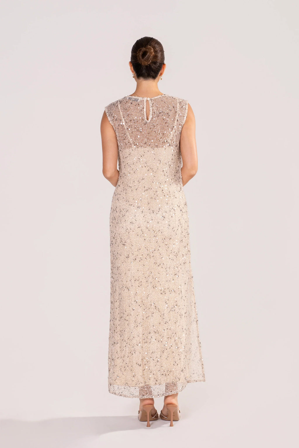 Athena Sequin Mesh Maxi Dress